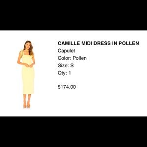 Yellow Capulet Midi Dress from Revolve